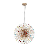 Lustre Salon Étoile 12 Lumières en Laiton 56 cm
