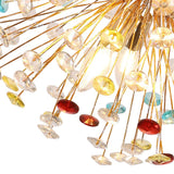 Lustre Salon Étoile 12 Lumières en Laiton 56 cm