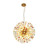 Lustre Salon Étoile 12 Lumières en Laiton 56 cm