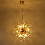 Lustre Salon Étoile 12 Lumières en Laiton 56 cm