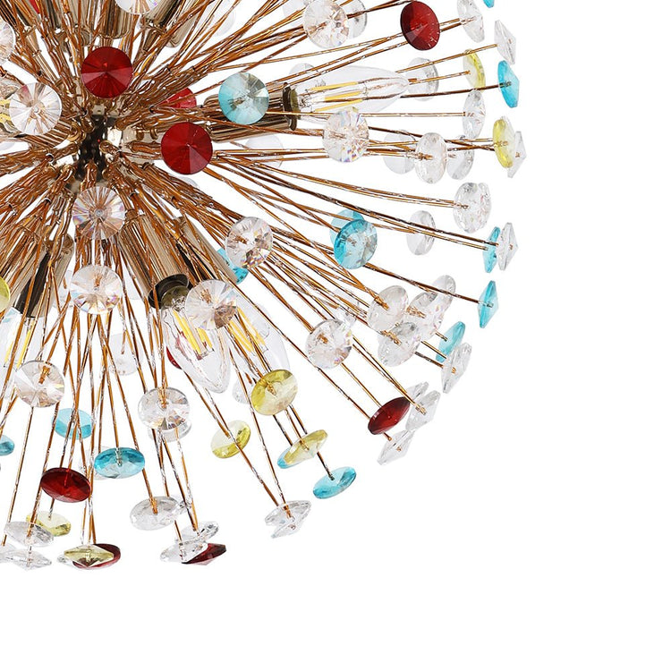 Lustre Salon Étoile 12 Lumières en Laiton 56 cm