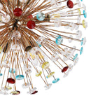 Lustre Salon Étoile 12 Lumières en Laiton 56 cm