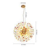 Lustre Salon Étoile 12 Lumières en Laiton 56 cm