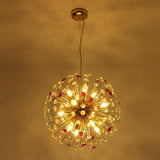 Lustre Salon Étoile 12 Lumières en Laiton 56 cm
