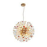Lustre Salon Étoile 12 Lumières en Laiton 56 cm