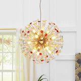 Lustre Salon Étoile 12 Lumières en Laiton 56 cm