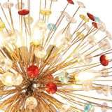 Lustre Salon Étoile 12 Lumières en Laiton 56 cm