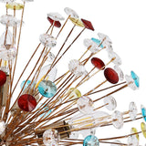 Lustre Salon Étoile 12 Lumières en Laiton 56 cm