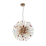 Lustre Salon Étoile 12 Lumières en Laiton 56 cm