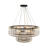 Lustre Cristal Moderne 12 Lumières Deux Niveaux pour Salle à Manger