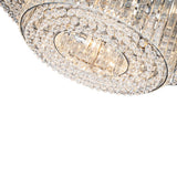 Lustre Cristal Moderne 12 Lumières Deux Niveaux pour Salle à Manger