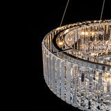 Lustre Cristal Moderne 12 Lumières Deux Niveaux pour Salle à Manger