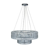Lustre Cristal Moderne 12 Lumières Deux Niveaux pour Salle à Manger