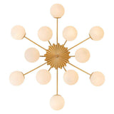 Lustre Verre 12 Lumières Opale Sputnik Semi-Encastré pour Salon