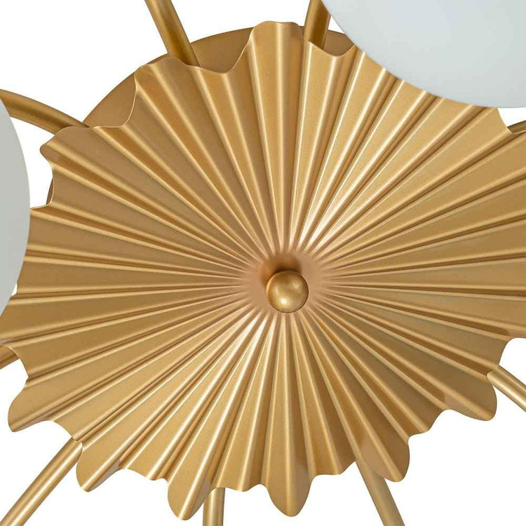 Lustre Verre 12 Lumières Opale Sputnik Semi-Encastré pour Salon