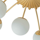 Lustre Verre 12 Lumières Opale Sputnik Semi-Encastré pour Salon