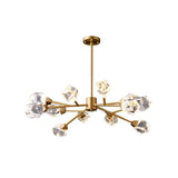 Lustre Salon Spoutnik 12 Lumières en Cristal