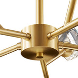 Lustre Salon Spoutnik 12 Lumières en Cristal