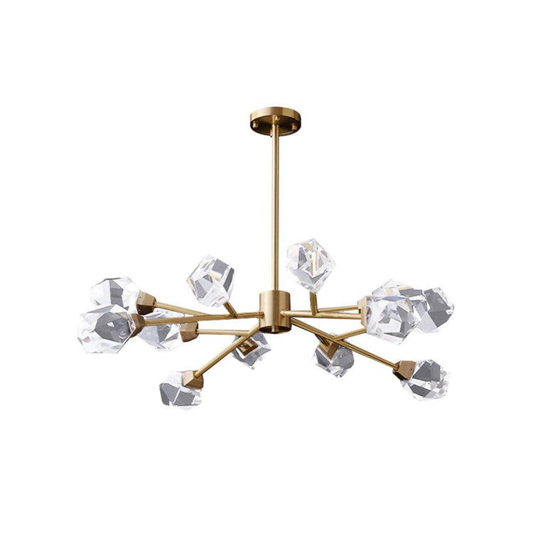 Lustre Salon Spoutnik 12 Lumières en Cristal