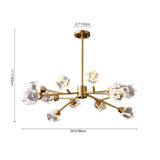Lustre Salon Spoutnik 12 Lumières en Cristal