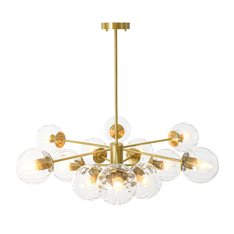 Lustre Salon Spoutnik 12 Lumières en Verre