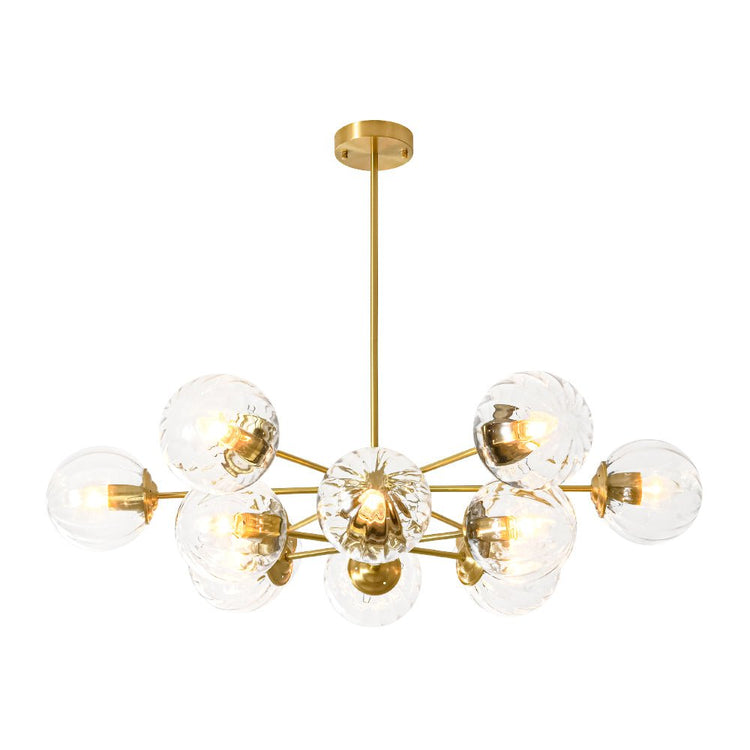 Lustre Salon Spoutnik 12 Lumières en Verre