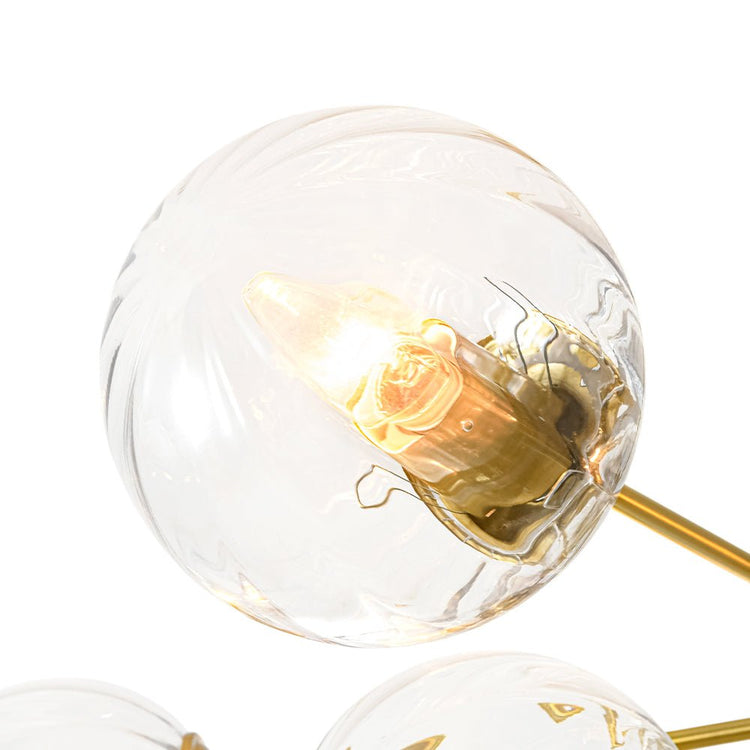 Lustre Salon Spoutnik 12 Lumières en Verre