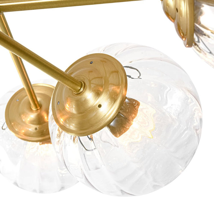 Lustre Salon Spoutnik 12 Lumières en Verre