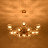 Lustre Salon Spoutnik 12 Lumières en Verre