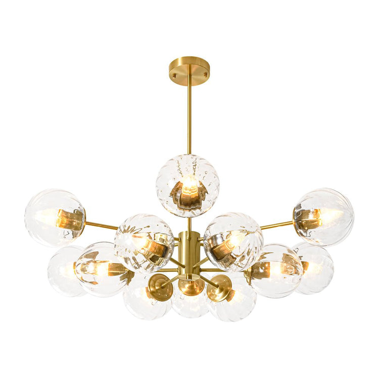 Lustre Salon Spoutnik 12 Lumières en Verre