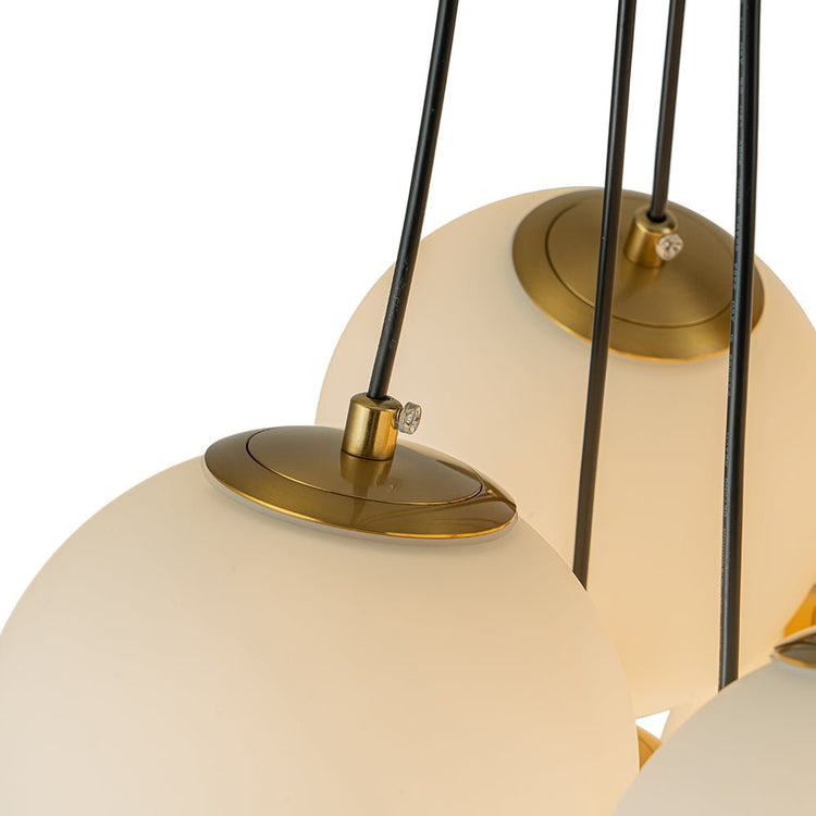 Lustre Salon Boule 13 Lumières en Verre