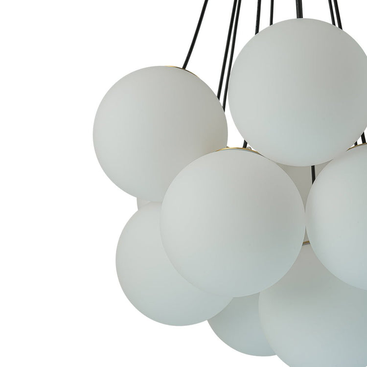 Lustre Salon Boule 13 Lumières en Verre