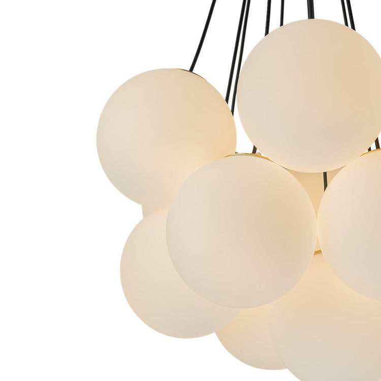 Lustre Salon Boule 13 Lumières en Verre