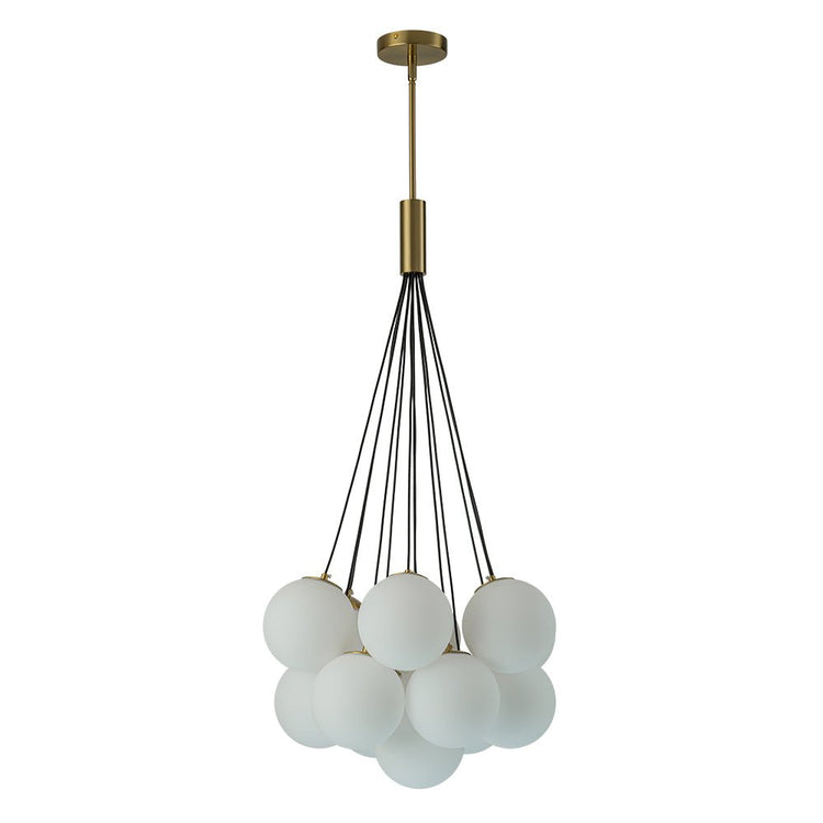 Lustre Salon Boule 13 Lumières en Verre