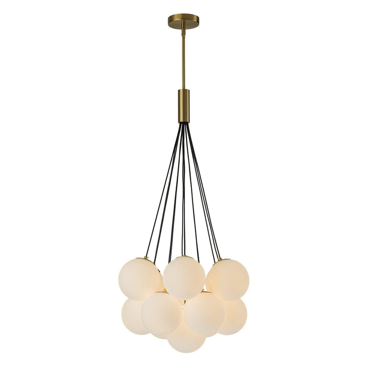 Lustre Salon Boule 13 Lumières en Verre