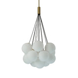 Lustre Salon Boule 13 Lumières en Verre