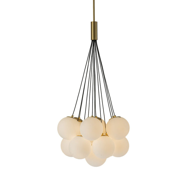 Lustre Salon Boule 13 Lumières en Verre