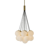 Lustre Salon Boule 13 Lumières en Verre