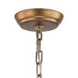 Lustre Cristal Laiton 1/3 Lumières Cage pour Salon