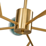 Lustre 15 Lumières Bleu Branche Sputnik pour Salon