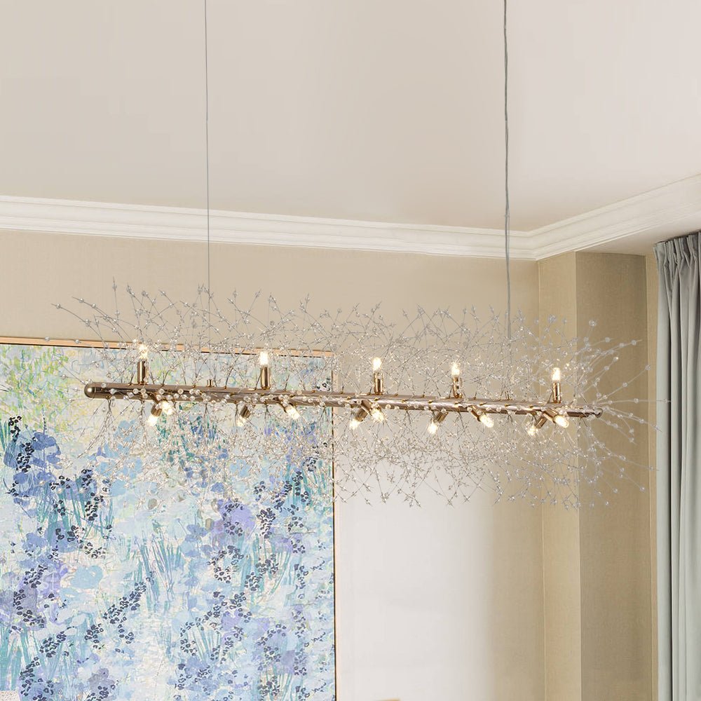 Lustre Salon Spoutnik 15 Lumières en Cristal