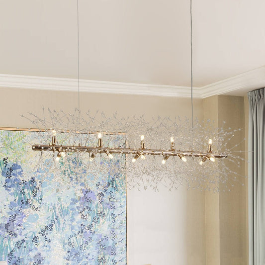 Lustre Salon Spoutnik 15 Lumières en Cristal