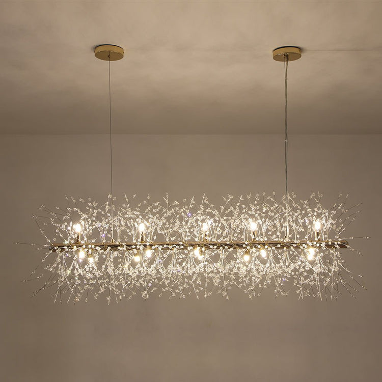 Lustre Salon Spoutnik 15 Lumières en Cristal
