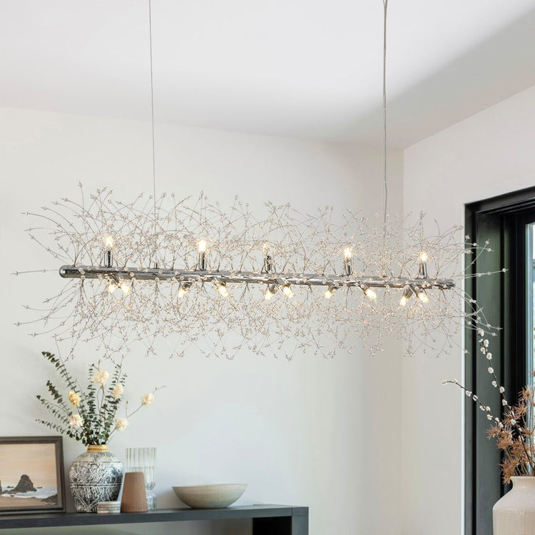 Lustre Salon Spoutnik 15 Lumières en Cristal