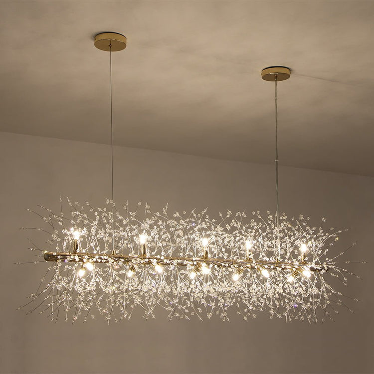 Lustre Salon Spoutnik 15 Lumières en Cristal