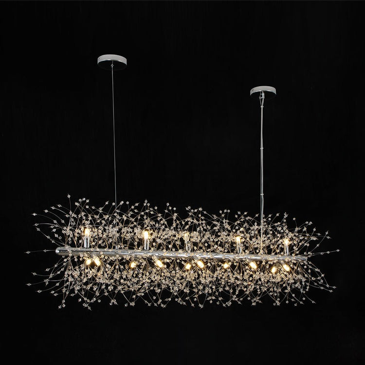 Lustre Salon Spoutnik 15 Lumières en Cristal
