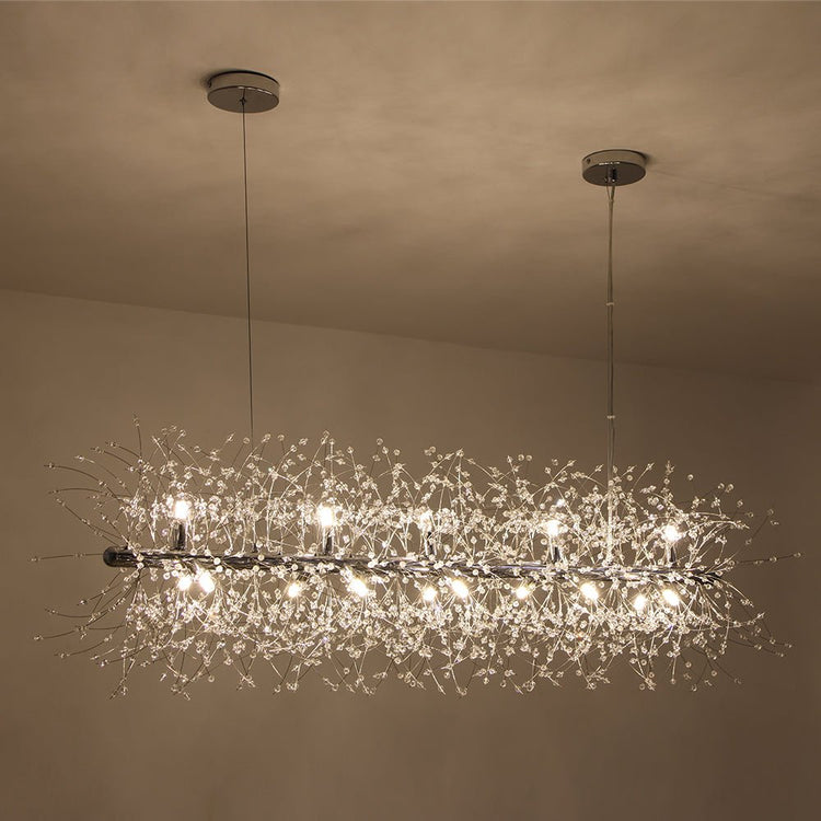 Lustre Salon Spoutnik 15 Lumières en Cristal
