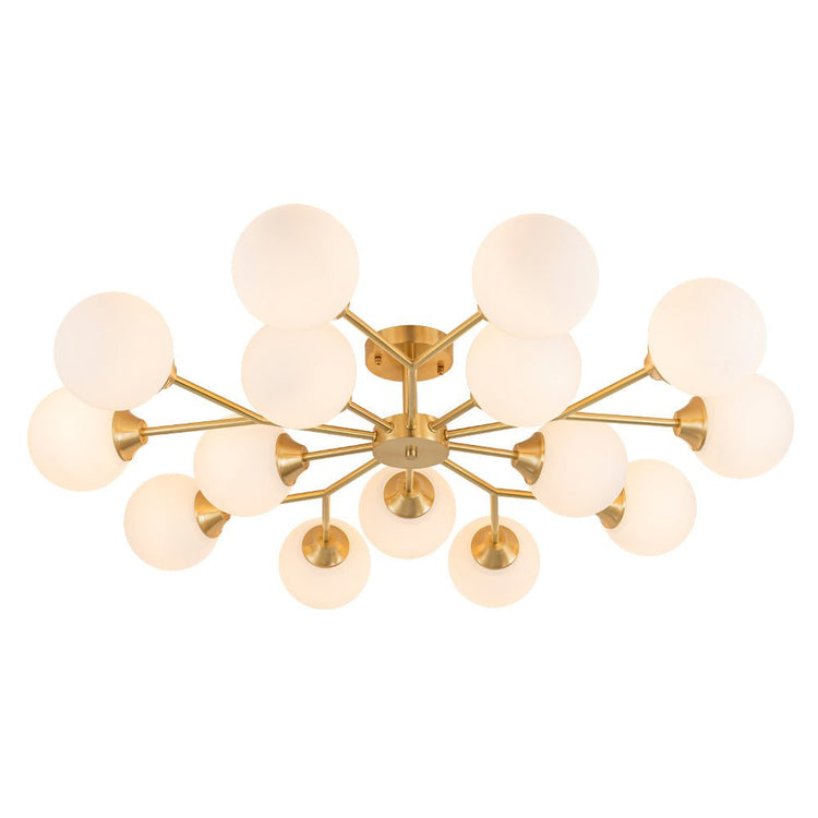 Lustre Salon Branche 15 Lumières en Verre