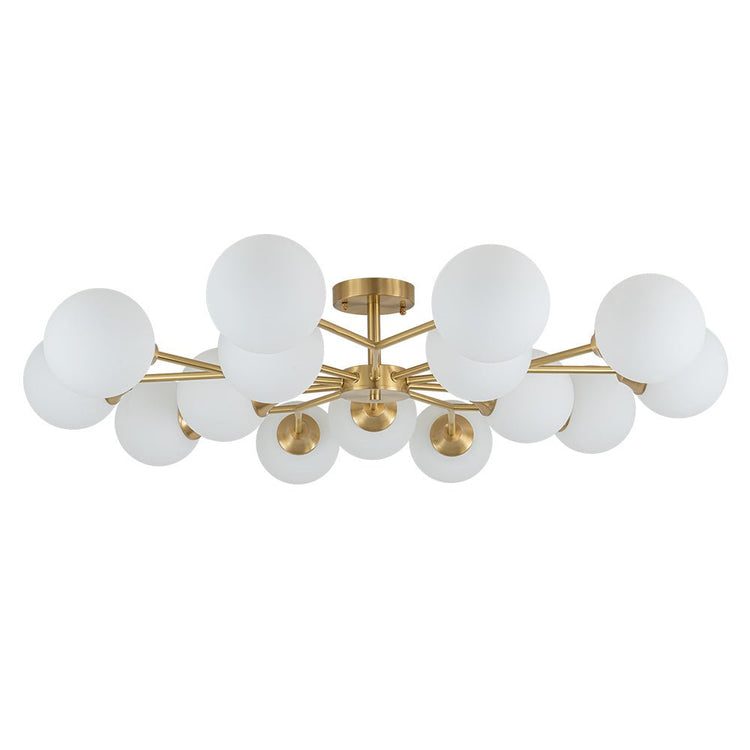 Lustre Salon Branche 15 Lumières en Verre