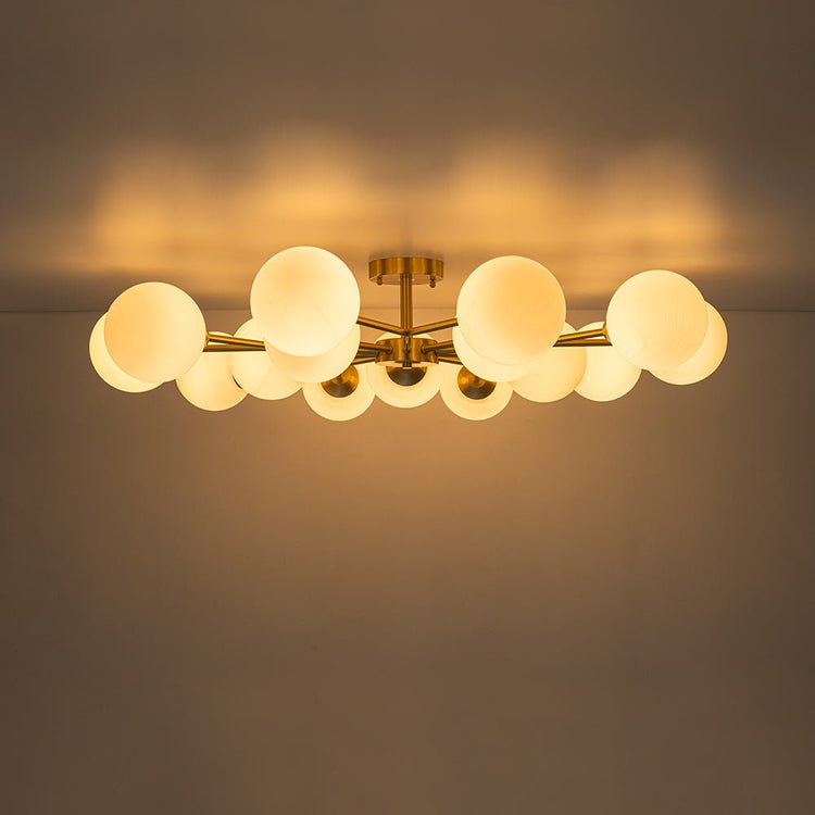 Lustre Salon Branche 15 Lumières en Verre
